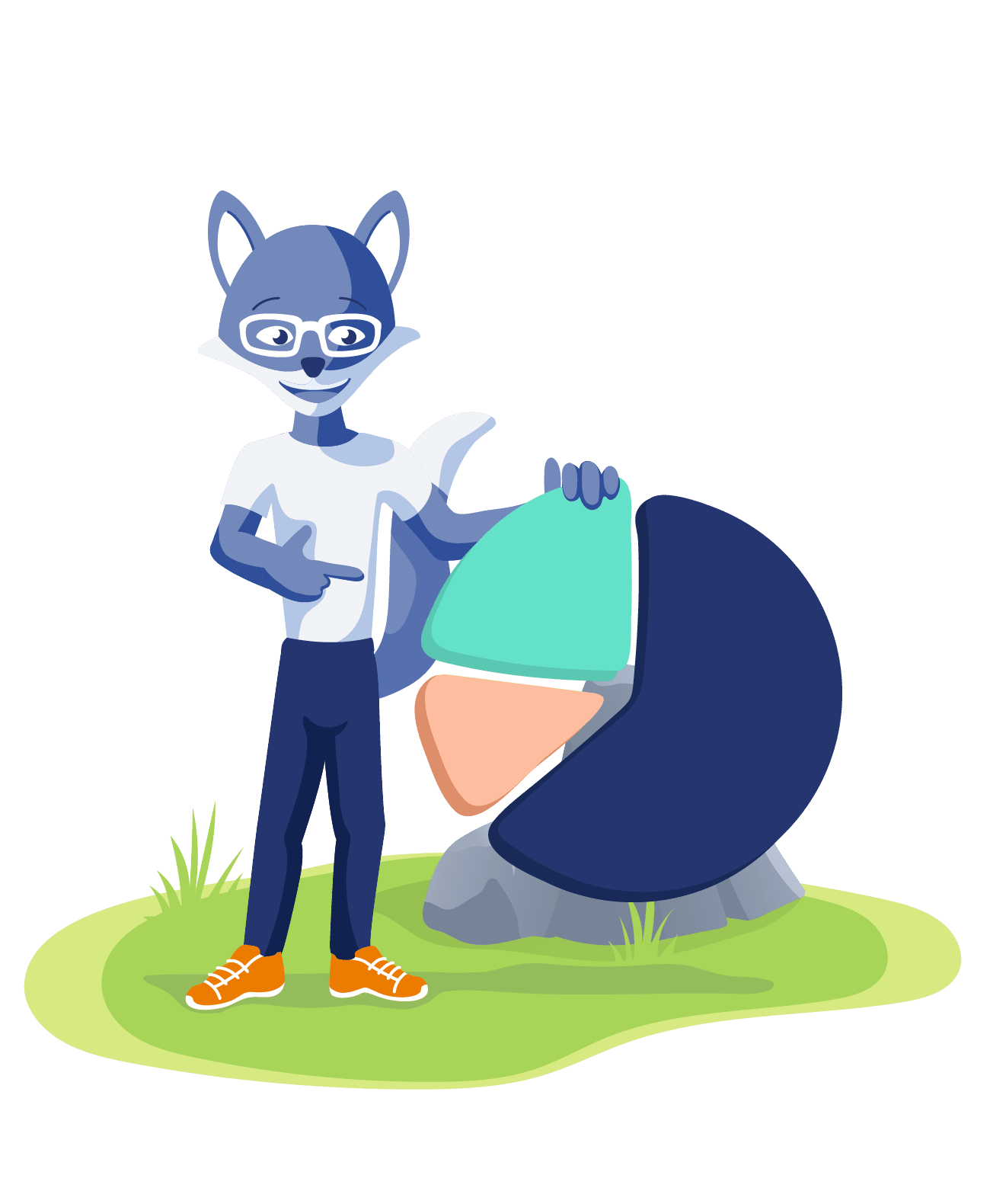 Mascotte renard Foxglove SEO - analyse graphique SEO - Foxglove Agence SEO experts seniors