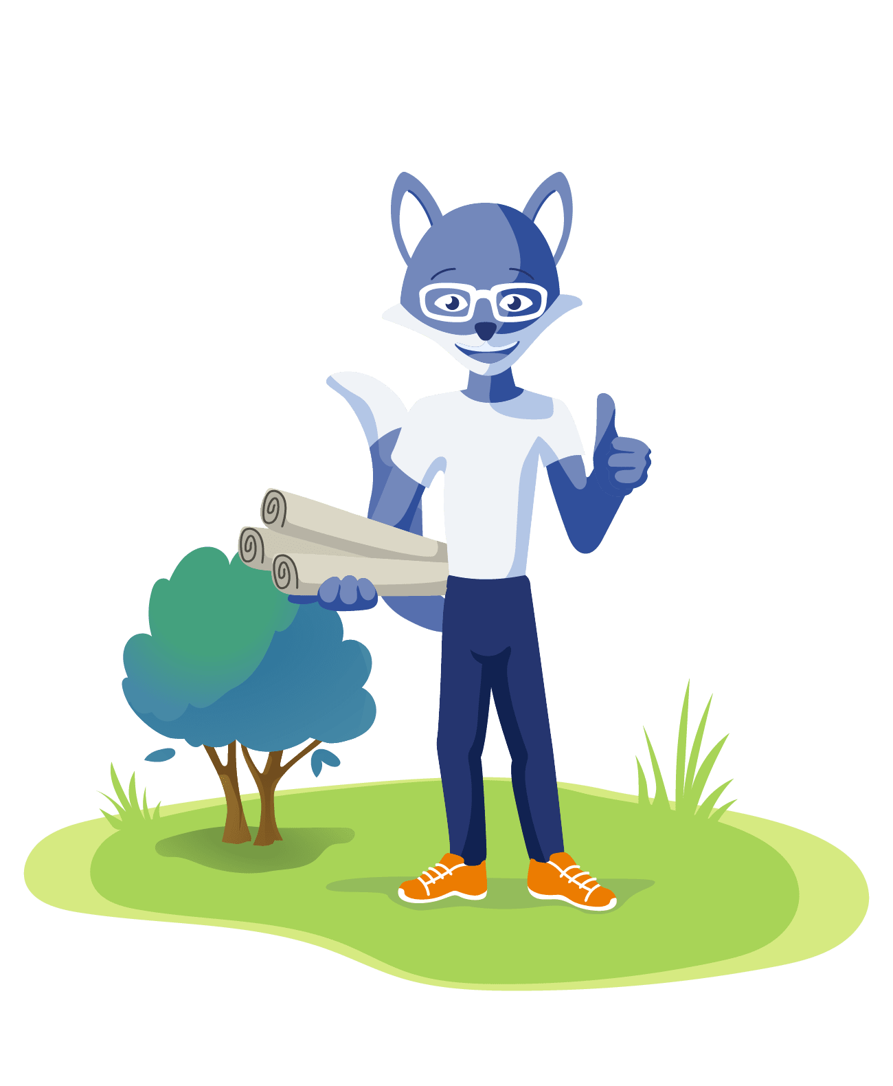 Mascotte renard Foxglove SEO - planification - Foxglove Agence SEO experts seniors