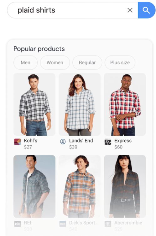 screenshot produits populaires