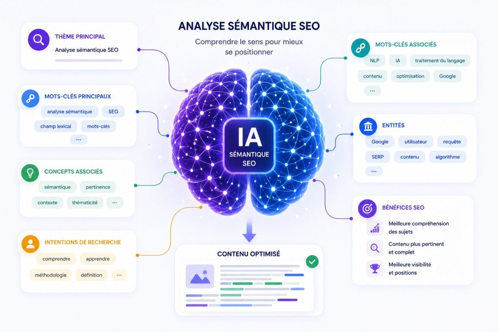 Schéma de l'analyse sémantique SEO